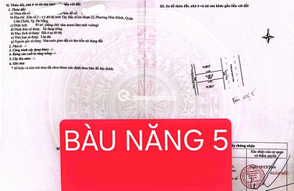 BÁN ĐẤT BÀU NĂNG 5 – GẦN BIỂN – SÁT TRỤC LÝ THÁI TÔNG